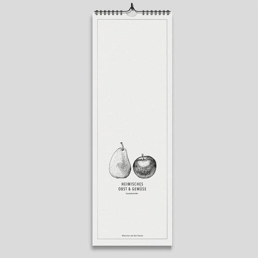 Saisonkalender – Wandkalender (Streifenformat)