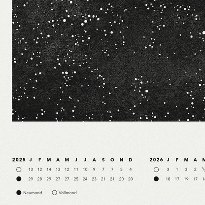 Mondkalender – Poster s/w (50x70)